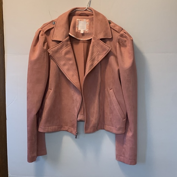 Lauren Conrad Faux Leather Moto Jacket Size M - Picture 3 of 6